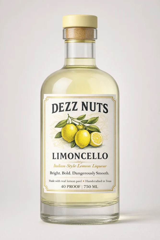 Dezz Nuts Limoncello bottle
